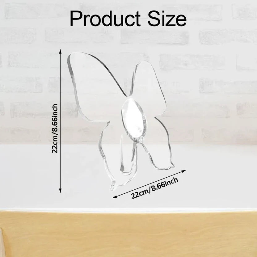 Papillon Cristal – Vase Acrylique Moderne