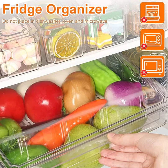 Lot de 10 Boite Rangement frigo avec Couvercle